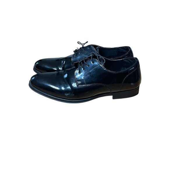 MIX No 6.Mens Formal Black Patent Leather Derby Shoes Size 11.5 - Picture 9 of 9